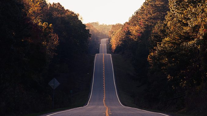 Photo by Matt Foxx asphalt road between trees